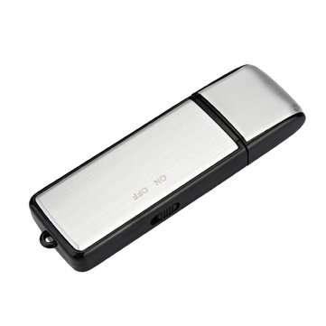 2 in 1 Mini 8GB USB 2.0 Digital Voice Recorder Rechargeable Recording (COLOR.: BLACK)