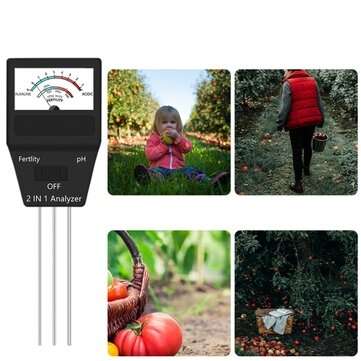 2 in 1 Pointer Type Soil Analyzer Farm Soil Fertile Meter pH Tester for Gardening Planting Analyzer