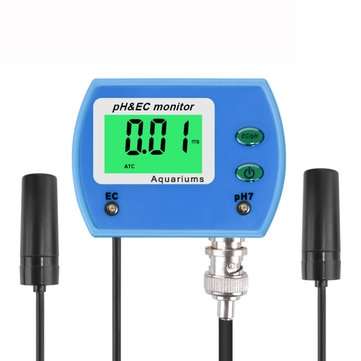 2 In 1 PH EC Meter Multi-parameter Water Quality Monitor Online PH EC Tester Monitor Acidometer
