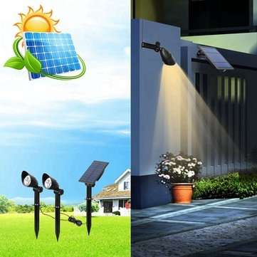 2 in 1 Solar Powered LED Light-controlled Lawn Lights Outdoor Waterproof Yard Wall Landscape Lamps