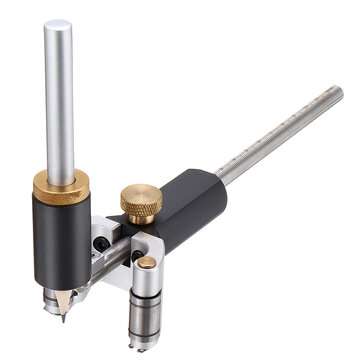 2 In 1 Woodworking Straight Line Linear Arc Scriber Tool with Pencil Scribe Tool Draw Circle Straigh