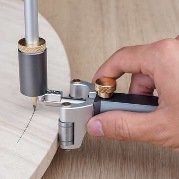 2 In 1 Woodworking Straight Line Linear Arc Scriber Tool with Pencil Scribe Tool Draw Circle Straigh
