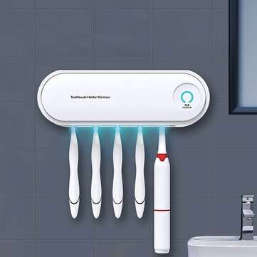 2 in 1 UV Light Electric Toothbrush Sterilizer Holder Automatic Toothbrush Drying Ultraviolet Steril