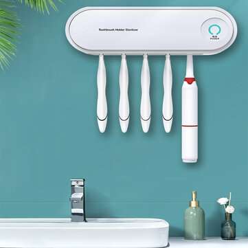 2 in 1 UV Light Electric Toothbrush Sterilizer Holder Automatic Toothbrush Drying Ultraviolet Steril