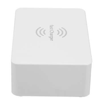 2 In1 Qi 3.0 Wireless Charger 5 Ports USB LCD Fast Quick Charging Stand Dock Pad Mat