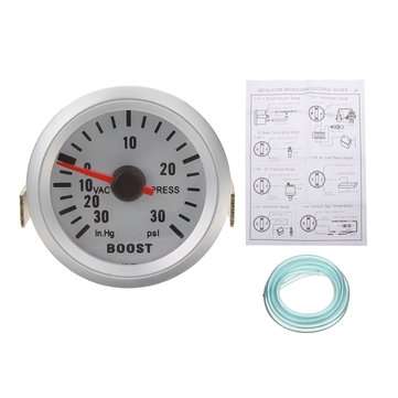 2 inch 52mm Universal Car Red LED Pressure Turbo Boost Gauge Meter 30 Psi with Hose
