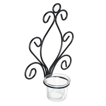 2 Pack Metal Iron Candlestick Wall Hanging Candle Holder Home Decor Ornaments