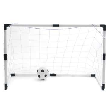 2 Mini Set Football Soccer Goal Post Net + Ball + Pump Kids Outdoor Sport Training