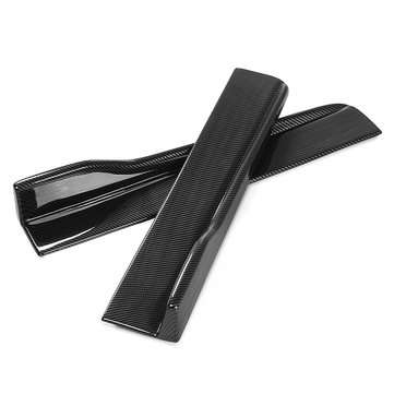 2 Pcs 58cm Universal Fit Black Car Side Skirt Rocker Splitters Winglet Wings Bumper Lip Protector