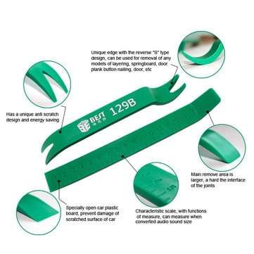 2 Pcs BEST BST-129 Thick Plastic Pry Opening Tools For Car Interior