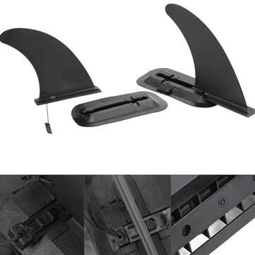 2 Pieces Adjustable Surfboard Tail Rudder Detachable Surfing Watershed Center Fin Stand Up Paddle Bo