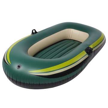2 Persons Inflatable Boat River Lake Kayak Canoe Fishing Dinghy Thickening PVC (COLOR: GREEN)