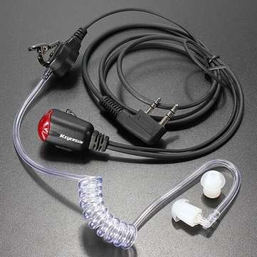 2 Pin Cool FBI Style Headset Earpiece for Kenwood Walkie Talkie