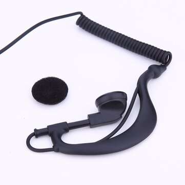 2 PIN Earpiece Headset PTT MIC 1m Ear Hook Walkie Talkie Earbud Interphone Earphone Earpiece for BAO