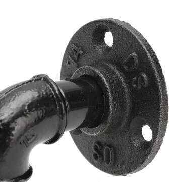 2 Set Flange Industrial Steel Pipe Shelf Bracket Wall Holder Bracket House DIY Decor