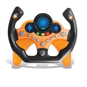 2 Types Kid Copilot Simulated Steering Wheel Simulation Racing Driver (COLOR.: ORANGE)
