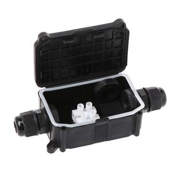2 Way 3Way IP66 Outdoor Waterproof Cable Connector Junction Box Case with Terminal 450V (TYPE: .A)