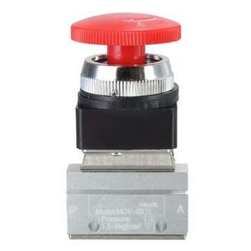 2 Way 2 Position Pneumatic Mechanical Valve 1/8 Inch Thread Push-button Switch Valve