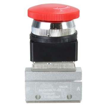 2 Way 2 Position Pneumatic Mechanical Valve 1/8 Inch Thread Push-button Switch Valve