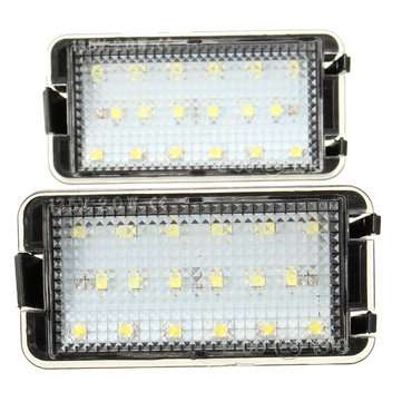 2 x 18 LED Licence Number Plate Light For Seat Altea Arosa Cordoba Ibiza White