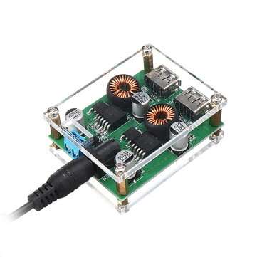 2 USB DC Fast Charging Step Down Buck Regulator Vehicle Power Charger Module 8V-36V to 5V/9V/12V QC3