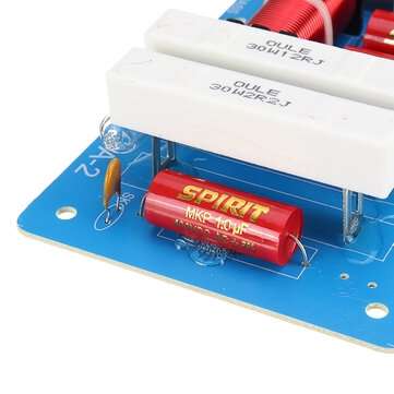 2 Way 500W High-Low Audio Stereo Speaker Frequency Divider Tweeter Bass Crossover Filters 2200Hz