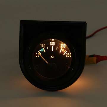 2" 52mm Universal Water Temperature Gauge 100-250F For 12 Volt System
