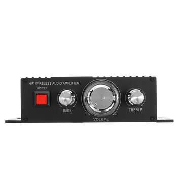 2*200W Stereo Car Home Subwoofer Amplifier Amp Sound Speaker bluetooth 4.2 EDR Audio LED