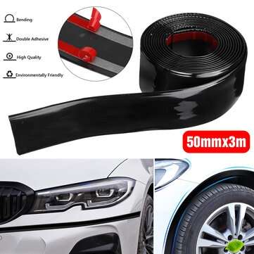 2"/5cm Molding Trim Black Car Roof Body Side Grille Window Decorative Strip 10Ft 16Ft (LENGTH: 3M)