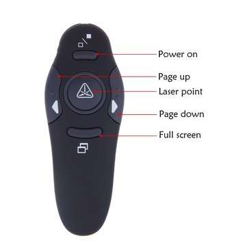 2.4GHz Wireless  PPT Laser Page Pen Presenter Red Laser Pointers Pen USB Receiver RF Remote Control