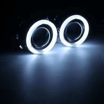 2.5 Inch H1/H4/H7 Bi-Xenon HID Projector Headlights Conversion Kit with Lens CCFL... (COLOR.: WHITE)