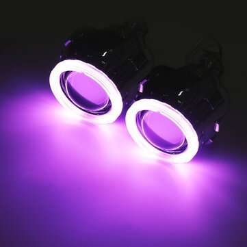 2.5 Inch H1/H4/H7 Bi-Xenon HID Projector Headlights Conversion Kit with Lens CCFL... (COLOR: PURPLE)