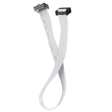 2.54mm FC-10P IDC Flat Gray Cable LED Screen Connected to JTAG Download Cable