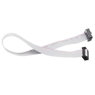 2.54mm FC-10P IDC Flat Gray Cable LED Screen Connected to JTAG Download Cable