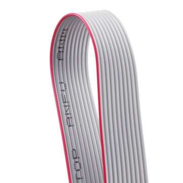 2.54mm FC-10P IDC Flat Gray Cable LED Screen Connected to JTAG Download Cable