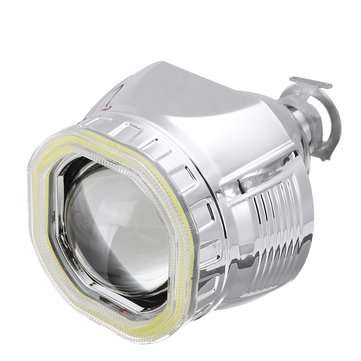 2.5 Incn Car COB LED Angel Eyes Halo Headlight Day Running Lights DRL HID Xenon ... (COLOR.: SILVER)