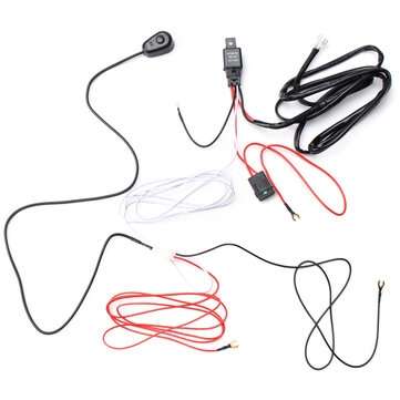 2.5m LED Work Light Bar Wiring Harness Kit with Fuse 40A Relay On-off Switch Universal for Jeep Off