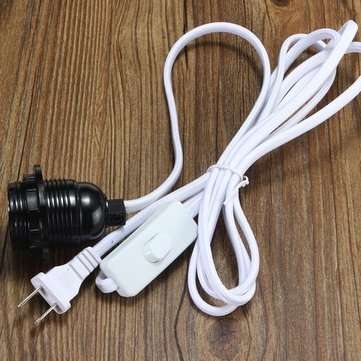 2.5M Cord E27/E26 Edison Pendant Light Holder Hanging Lamp Socket US Plug Adapter... (COLOR.: WHITE)