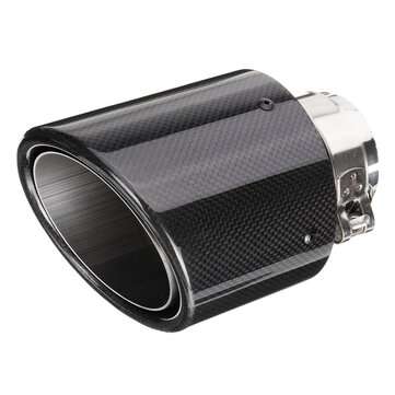 2.6 Inch 66 to 114mm Universal Carbon Fiber Car Auto Exhaust Pipe Tail Muffler End... (TYPE: ASTYLE)