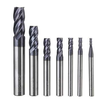 2/3/4/5/6/8/10mm Milling Cutter Tungsten Steel Coated 4 Flutes End Mill Cutter CNC Tool (SIZE: 5MM)