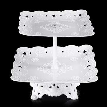2/3 Tier Cake Stand Cupcake Stand Tower Dessert Stand Pastry Serving Platter (TYPE: DOUBLECUPSET)