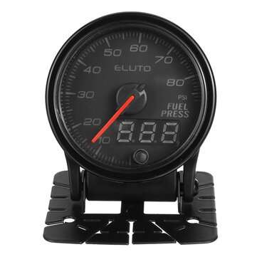 2`` 52mm 0-80PSI 10 Color LED Digital Car Oil Pressure Gauge Meter With Sensor