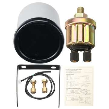 2`` 52mm 0-140 PSI Car Oil Press Pressure Gauge Pointer 7 Color LED Meter Sensor