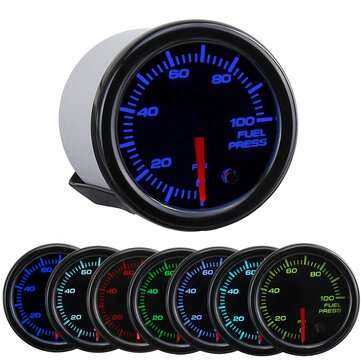 2`` 52mm 0-140 PSI Car Oil Press Pressure Gauge Pointer 7 Color LED Meter Sensor