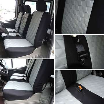 2+1 Seat Covers Protector Soft Fabric Diamond Look For Ford Transit Custom Van