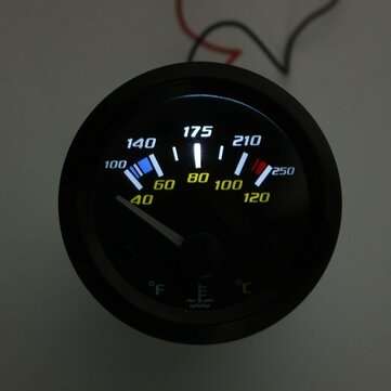 2`` 52mm 100-250F 40-120 LED Water Temperature Temp Gauge For 12V Systems