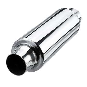 2`` In/Outlet 13`` Long Car Turbo Exhaust Muffler Resonator Siliencer Stainless