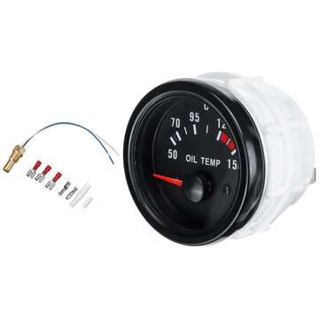 2`` 52mm Oil Temperature Gauge Kits Digital LED Display Clear Len with Sensor