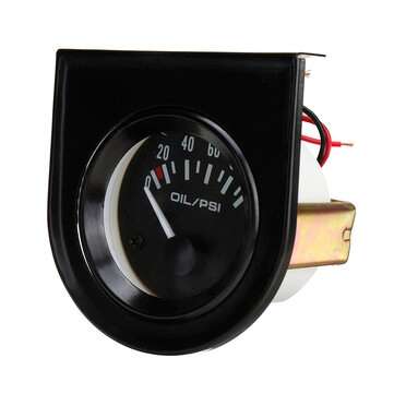 2`` 52mm Universal Car Black Pointer Oil Temperature Temp Meter Sensor Gauge LED