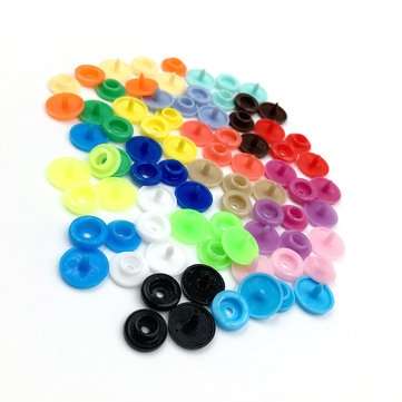 20 Color DIY Clothes T5 Plastic Fasteners Snap/Prong Ring Fastener Snap/Metal Press Stud Cloth Tool